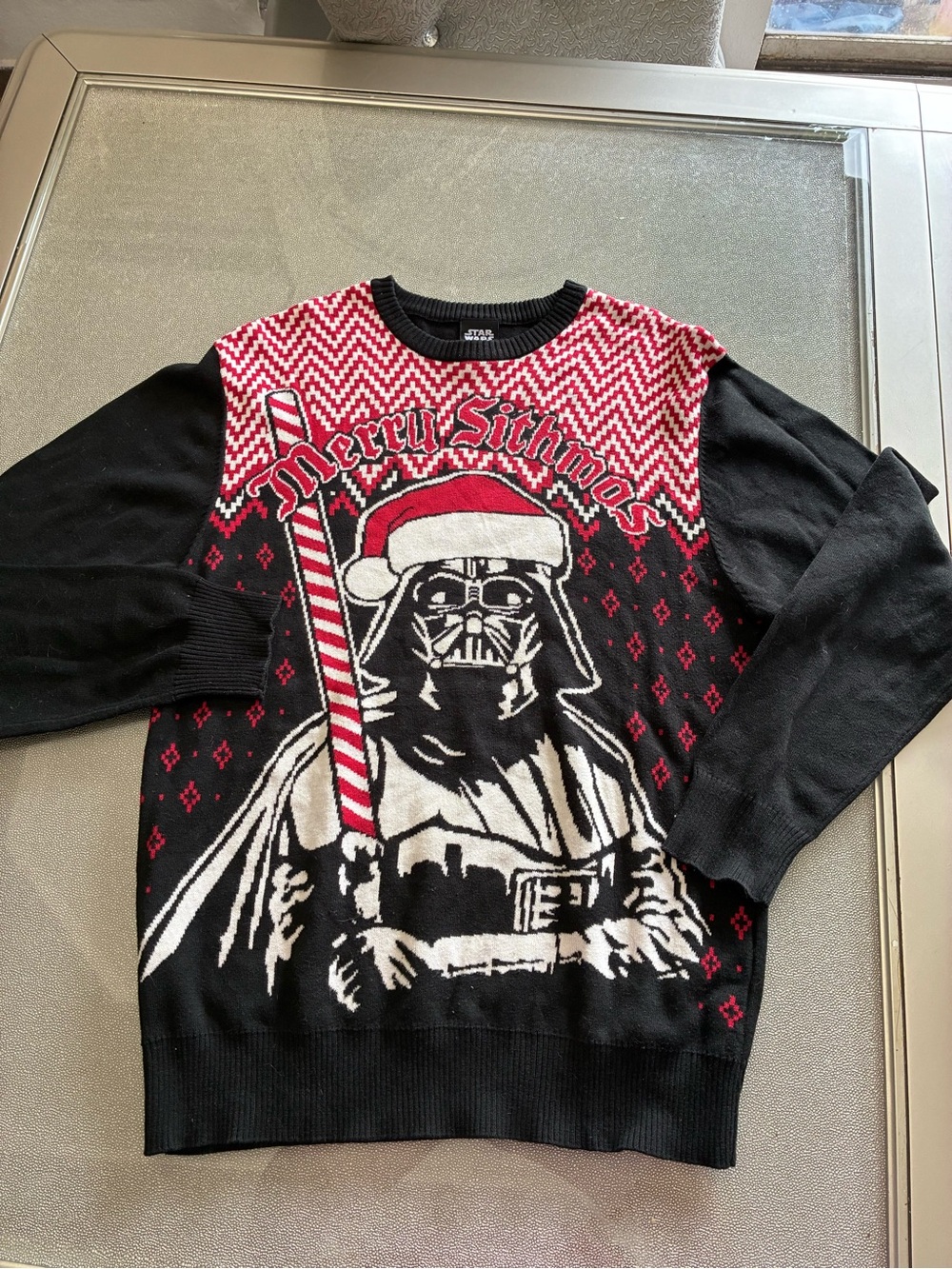 Star Wars Black, Red & White 'Merry Sithmas' Darth Vader Crewneck